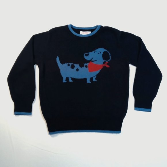 Joe Fresh Navy Pullover Knit Sweater with Dog Feature Size: Toddler 2 - Picture 1 of 5